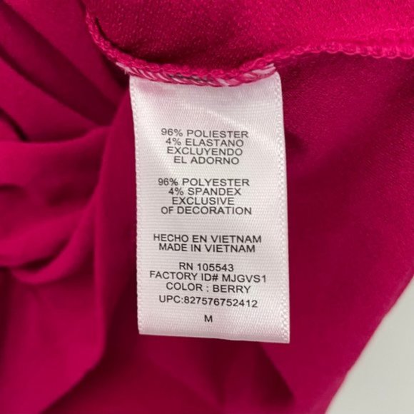 New Narciso Rodriguez DesigNation Ruched Front V-Neck Knit Top Pink Size Medium - Picture 11 of 12